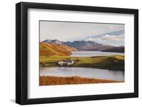Loch Harport with the Mountains of Glen Brittle Behind, Highlands, Scotland, United Kingdom, Europe-Julian Elliott-Framed Photographic Print