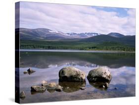 Loch Morlich and the Cairngorms, Aviemore, Highland Region, Scotland, United Kingdom-Roy Rainford-Stretched Canvas