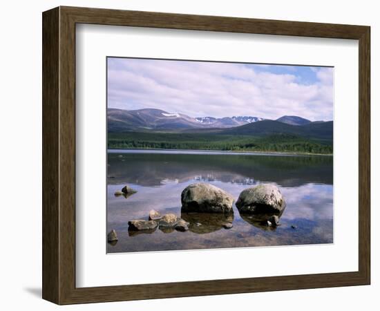 Loch Morlich and the Cairngorms, Aviemore, Highland Region, Scotland, United Kingdom-Roy Rainford-Framed Photographic Print