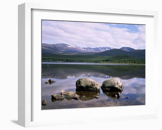 Loch Morlich and the Cairngorms, Aviemore, Highland Region, Scotland, United Kingdom-Roy Rainford-Framed Photographic Print