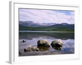 Loch Morlich and the Cairngorms, Aviemore, Highland Region, Scotland, United Kingdom-Roy Rainford-Framed Photographic Print