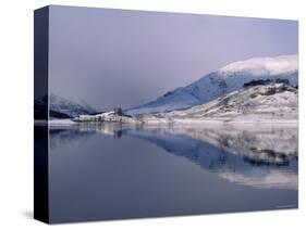 Loch Mullardoch, Glen Cannich, Winter in the Highlands, Scotland Upland Lochs, Snow, Lakes-Niall Benvie-Stretched Canvas