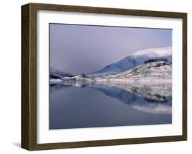 Loch Mullardoch, Glen Cannich, Winter in the Highlands, Scotland Upland Lochs, Snow, Lakes-Niall Benvie-Framed Photographic Print