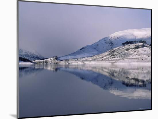 Loch Mullardoch, Glen Cannich, Winter in the Highlands, Scotland Upland Lochs, Snow, Lakes-Niall Benvie-Mounted Photographic Print