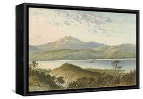 Loch Ness, from Above the Fall of Foyers-English School-Framed Stretched Canvas