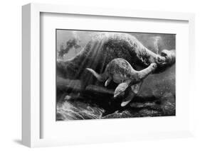 Loch Ness Monster and Young-null-Framed Photographic Print