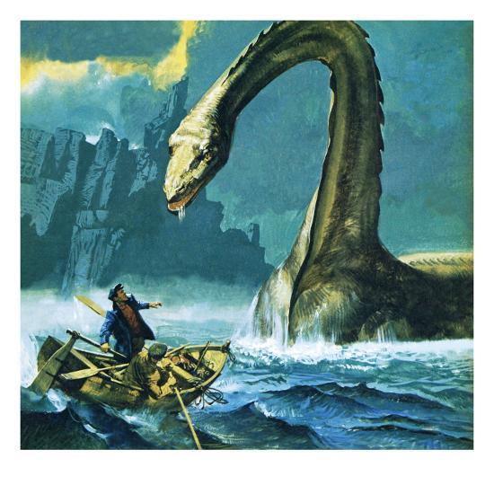 'Loch Ness Monster' Giclee Print - English School | AllPosters.com
