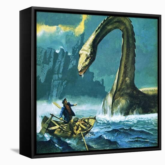 Loch Ness Monster-English School-Framed Stretched Canvas