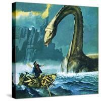 Loch Ness Monster-English School-Stretched Canvas