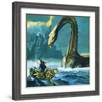 Loch Ness Monster-English School-Framed Giclee Print