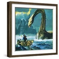 Loch Ness Monster-English School-Framed Giclee Print