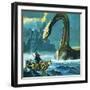 Loch Ness Monster-English School-Framed Giclee Print