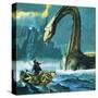 Loch Ness Monster-English School-Stretched Canvas