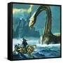 Loch Ness Monster-English School-Framed Stretched Canvas