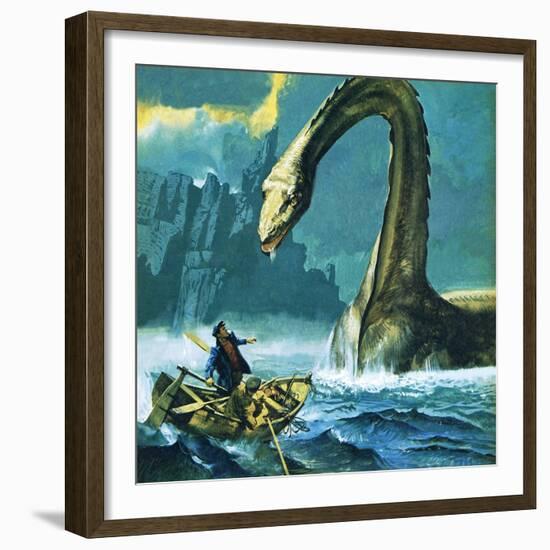 Loch Ness Monster-English School-Framed Giclee Print