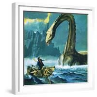 Loch Ness Monster-English School-Framed Giclee Print