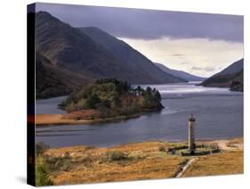 Loch Shiel and Glenfinnan Monument, Argyll, Highland Region, Scotland, United Kingdom, Europe-Patrick Dieudonne-Stretched Canvas