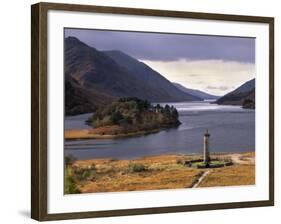 Loch Shiel and Glenfinnan Monument, Argyll, Highland Region, Scotland, United Kingdom, Europe-Patrick Dieudonne-Framed Photographic Print