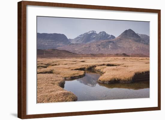 Loch Slapin and the Mountain Range of Strathaird on the Isle of Skye-Julian Elliott-Framed Photographic Print