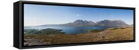 Loch Torridon and Ben Alligin from the Shieldaig to Applecross Road Near Ardheslaig in Wester Ross-Alex Treadway-Framed Stretched Canvas