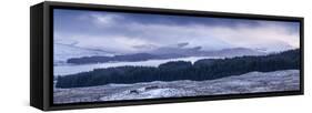 Loch Tulla and the Surrounding Mountains, Highlands, Scotland, United Kingdom, Europe-Julian Elliott-Framed Stretched Canvas