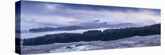 Loch Tulla and the Surrounding Mountains, Highlands, Scotland, United Kingdom, Europe-Julian Elliott-Stretched Canvas