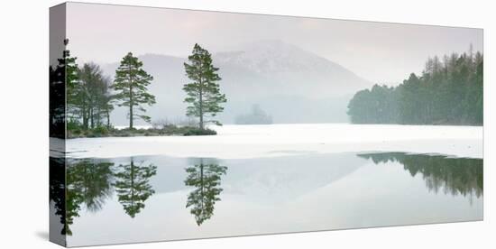 Lochan Eilein in Mid-Winter, the Loch Is Frozen Over-John Potter-Stretched Canvas