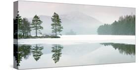 Lochan Eilein in Mid-Winter, the Loch Is Frozen Over-John Potter-Stretched Canvas