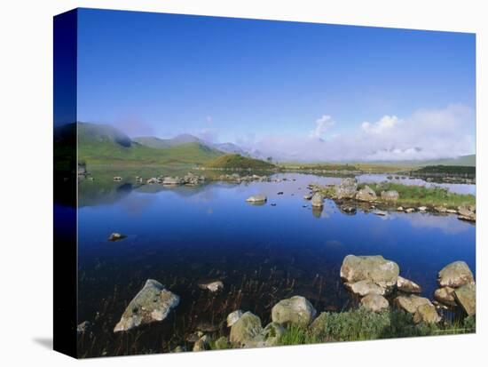 Lochan Na H-Achlaise, Rannoch Moor, Black Mount in the Background, Highlands Region, Scotland, UK-Louise Murray-Stretched Canvas
