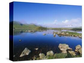 Lochan Na H-Achlaise, Rannoch Moor, Black Mount in the Background, Highlands Region, Scotland, UK-Louise Murray-Stretched Canvas
