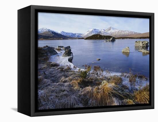 Lochan Na H-Achlaise, Rannoch Moor, Strathclyde, Highlands Region, Scotland, UK, Europe-Kathy Collins-Framed Stretched Canvas