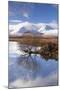 Lochan na Stainge and Black Mount under snow in mid-winter, Argyll and Bute, Scotland-John Potter-Mounted Photographic Print