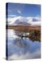 Lochan na Stainge and Black Mount under snow in mid-winter, Argyll and Bute, Scotland-John Potter-Stretched Canvas