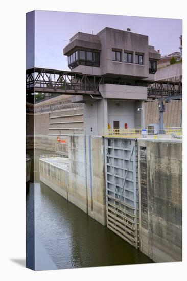 Lock and Dam Control Tower and Gate-jrferrermn-Stretched Canvas