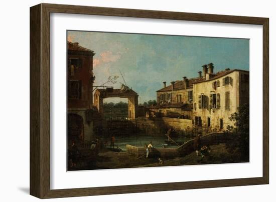 Lock Near Dolo, 1776-Canaletto-Framed Giclee Print