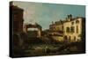 Lock Near Dolo, 1776-Canaletto-Stretched Canvas