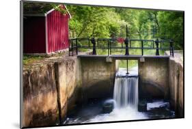 Lock on the D & R Canal, New Jersey-George Oze-Mounted Photographic Print