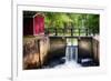 Lock on the D & R Canal, New Jersey-George Oze-Framed Photographic Print