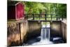 Lock on the D & R Canal, New Jersey-George Oze-Mounted Photographic Print