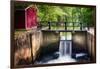 Lock on the D & R Canal, New Jersey-George Oze-Framed Photographic Print