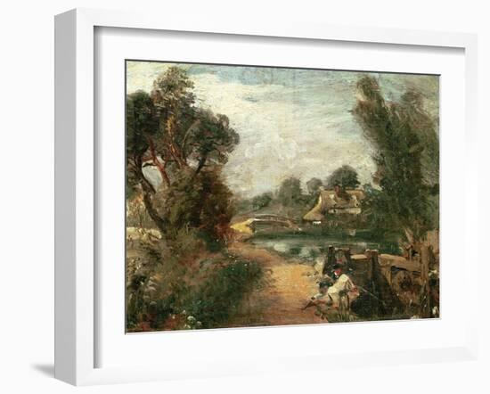 Lock on the Stour-John Constable-Framed Giclee Print