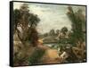 Lock on the Stour-John Constable-Framed Stretched Canvas