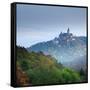 Lock Wernigerode in the First Morning Light, Behind Morning Fog, Saxony-Anhalt-Andreas Vitting-Framed Stretched Canvas