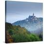 Lock Wernigerode in the First Morning Light, Behind Morning Fog, Saxony-Anhalt-Andreas Vitting-Stretched Canvas