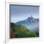 Lock Wernigerode in the First Morning Light, Behind Morning Fog, Saxony-Anhalt-Andreas Vitting-Framed Photographic Print