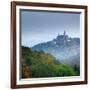 Lock Wernigerode in the First Morning Light, Behind Morning Fog, Saxony-Anhalt-Andreas Vitting-Framed Photographic Print