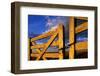 Locked Wooden Fence Gate-Paul Souders-Framed Photographic Print