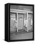 Locker Room for Joe Dimaggio at Yankee Stadium-Anthony Bernato-Framed Stretched Canvas