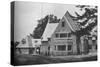 Locker room wing from the 1st tee, East Course, Winged Foot Golf Club, Mamaroneck, New York, 1925-null-Stretched Canvas