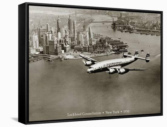 Lockheed Constellation, New York 1950-Clyde Sunderland-Framed Stretched Canvas